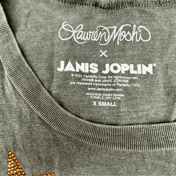 ☀️HP☀️NWT Lauren Moshi Kel Janis Joplin Sleeveless Tank Tee, XS - Picture 12 of 15